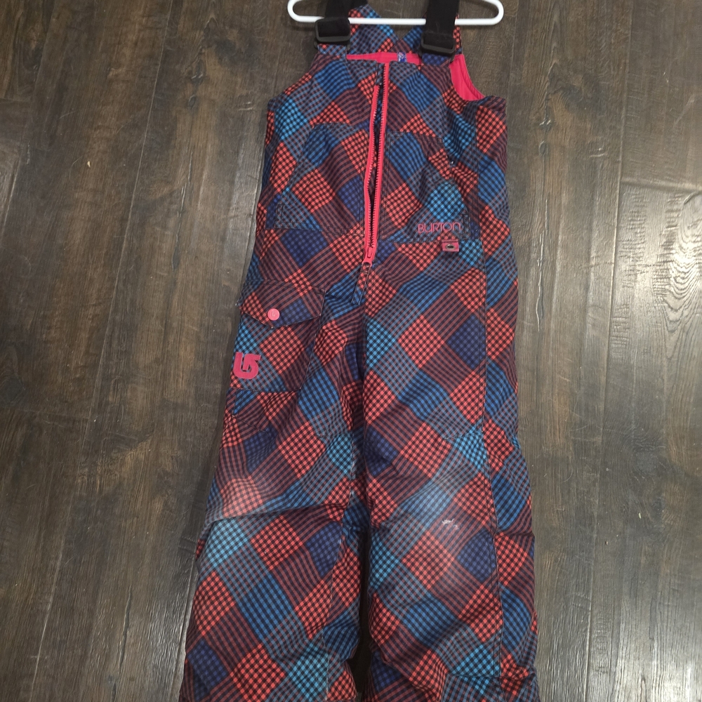 Burton Kids' Checkered Overalls - Red and Blue